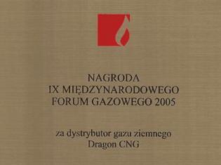 Nagroda IX Międzynarodowego forum gazowego 2005